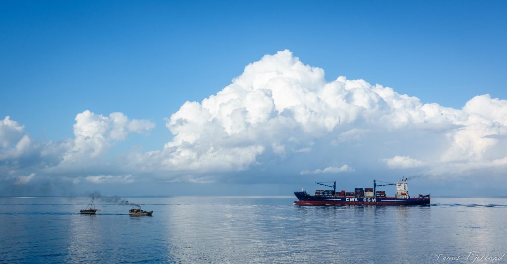 Dhow meets ship